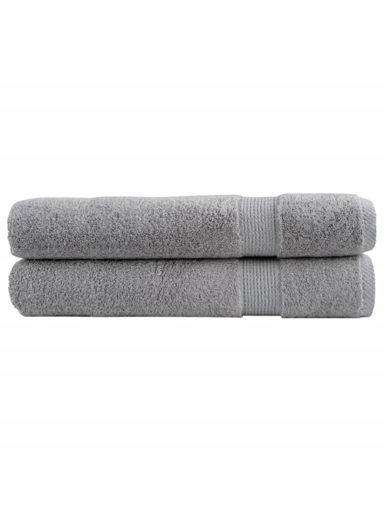 Premium ručníky solund 2 ks šedé 100 x 200 cm 600 g/m²