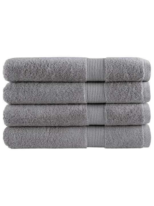Premium ručníky solund 4 ks šedé 100 x 200 cm 600 g/m²