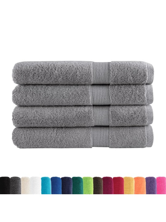 Premium ručníky solund 4 ks šedé 100 x 200 cm 600 g/m²