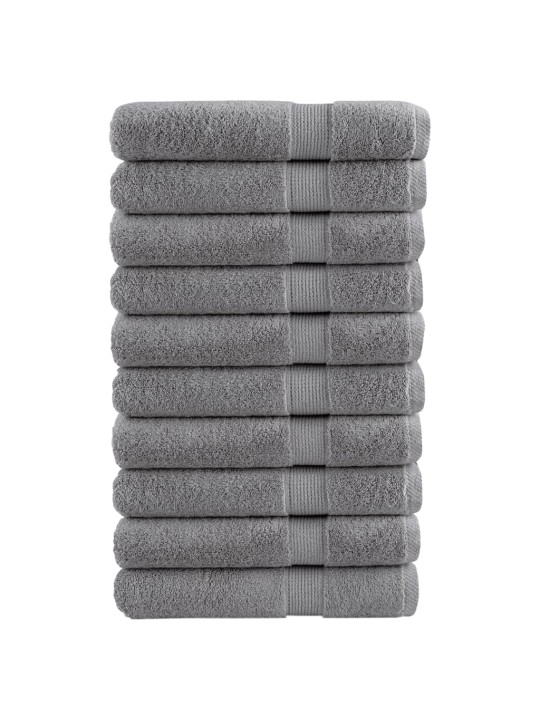 Premium ručníky solund 10 ks šedé 100 x 200 cm 600 g/m²