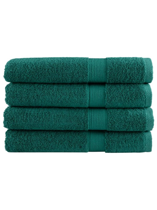 Premium ručníky solund 4 ks zelené 80 x 200 cm 600 g/m²