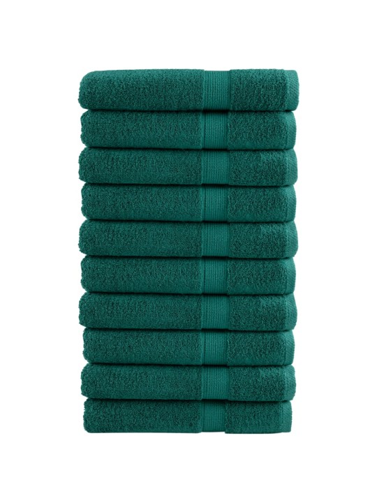 Premium ručníky solund 10 ks zelené 80 x 200 cm 600 g/m²