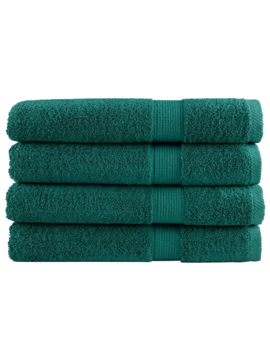 Premium ručníky solund 4 ks zelené 100 x 200 cm 600 g/m²