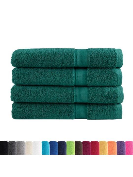 Premium ručníky solund 4 ks zelené 100 x 200 cm 600 g/m²
