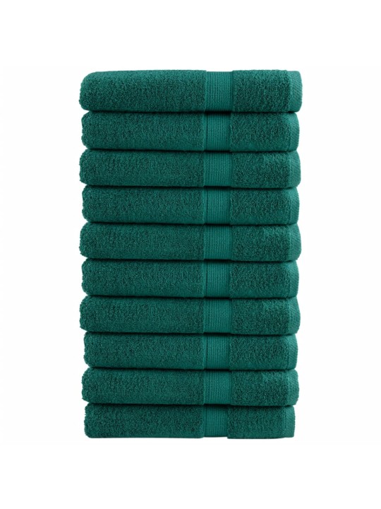 Premium ručníky solund 10 ks zelené 100 x 200 cm 600 g/m²