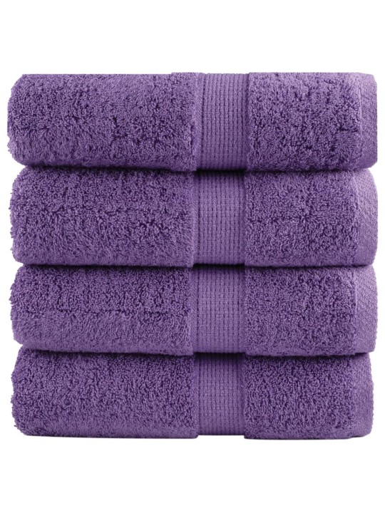 Premium ručníky na ruce solund 4 ks fialové 30 x 30 cm 600 g/m²