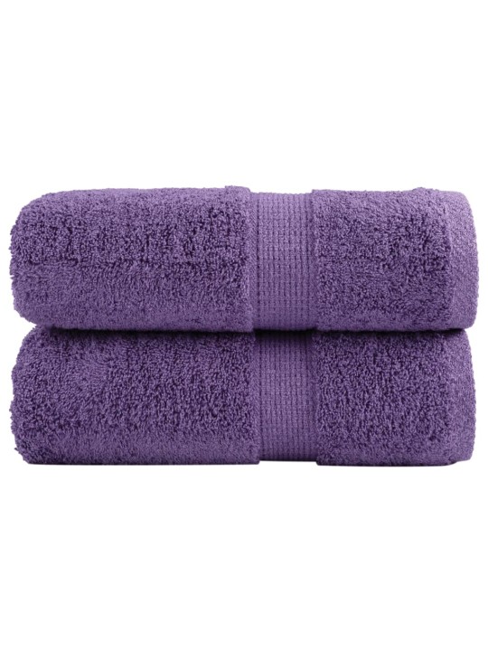 Premium ručníky solund 2 ks fialové 30 x 50 cm 600 g/m²