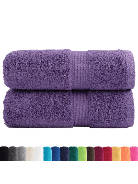 Premium ručníky solund 2 ks fialové 30 x 50 cm 600 g/m²
