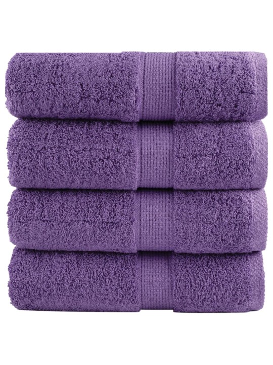 Premium ručníky solund 4 ks fialové 30 x 50 cm 600 g/m²
