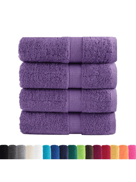 Premium ručníky solund 4 ks fialové 30 x 50 cm 600 g/m²