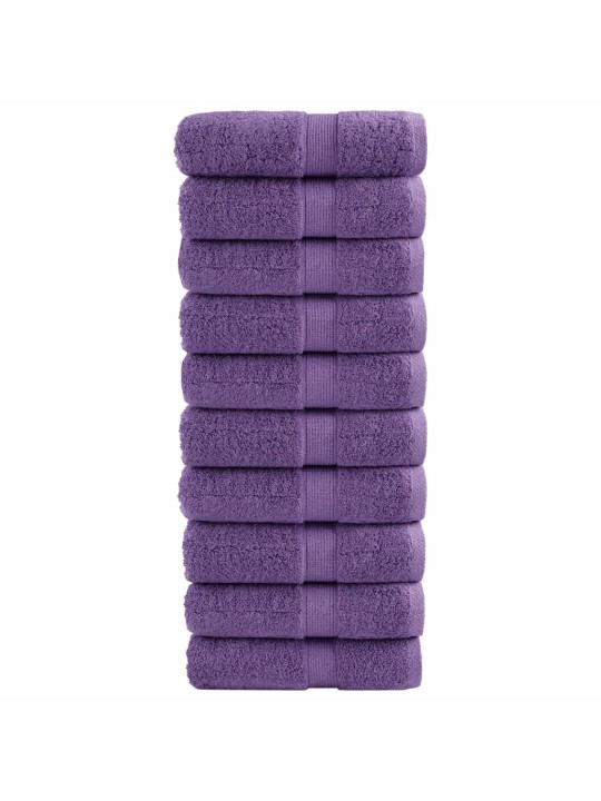 Premium ručníky solund 10 ks fialové 30 x 50 cm 600 g/m²