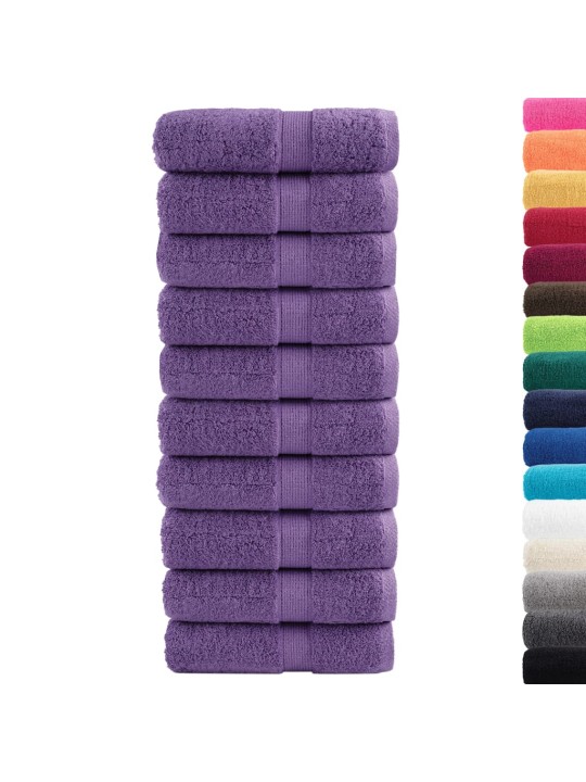 Premium ručníky solund 10 ks fialové 30 x 50 cm 600 g/m²
