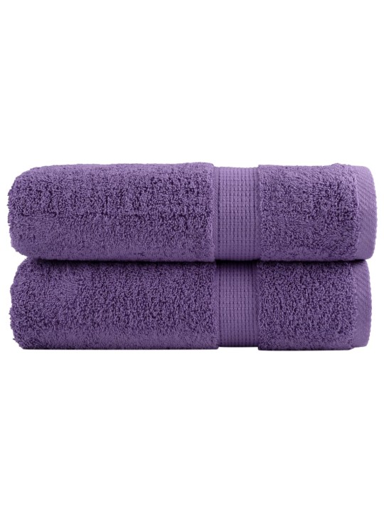 Premium ručníky solund 2 ks fialové 50 x 100 cm 600 g/m²