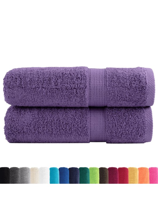 Premium ručníky solund 2 ks fialové 50 x 100 cm 600 g/m²