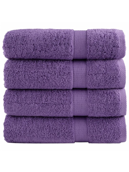 Premium ručníky solund 4 ks fialové 50 x 100 cm 600 g/m²