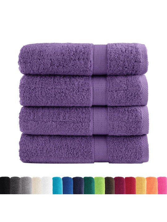 Premium ručníky solund 4 ks fialové 50 x 100 cm 600 g/m²