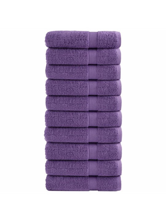 Premium ručníky solund 10 ks fialové 50 x 100 cm 600 g/m²