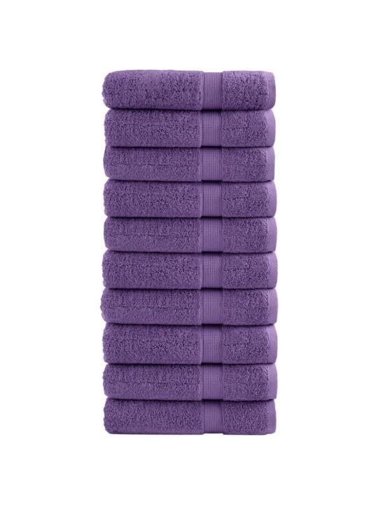 Premium ručníky solund 10 ks fialové 70 x 140 cm 600 g/m²