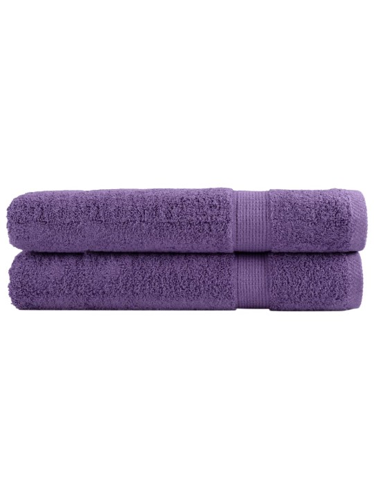 Premium ručníky solund 2 ks fialové 80 x 200 cm 600 g/m²