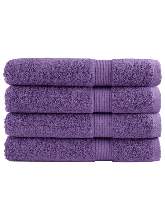 Premium ručníky solund 4 ks fialové 80 x 200 cm 600 g/m²