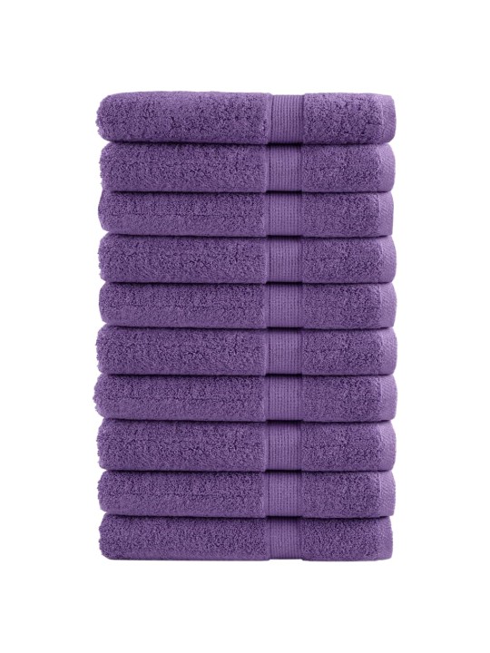 Premium ručníky solund 10 ks fialové 80 x 200 cm 600 g/m²