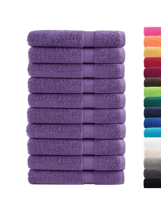 Premium ručníky solund 10 ks fialové 80 x 200 cm 600 g/m²