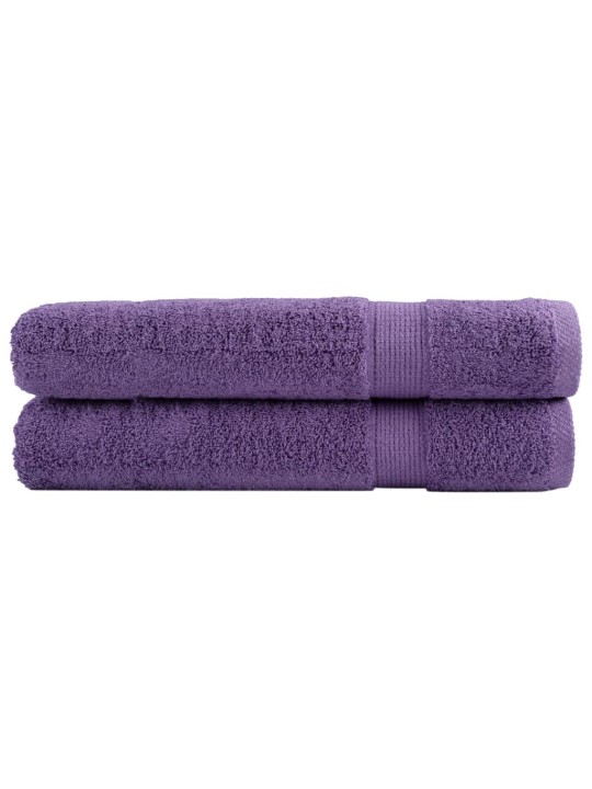 Premium ručníky solund 2 ks fialové 100 x 200 cm 600 g/m²