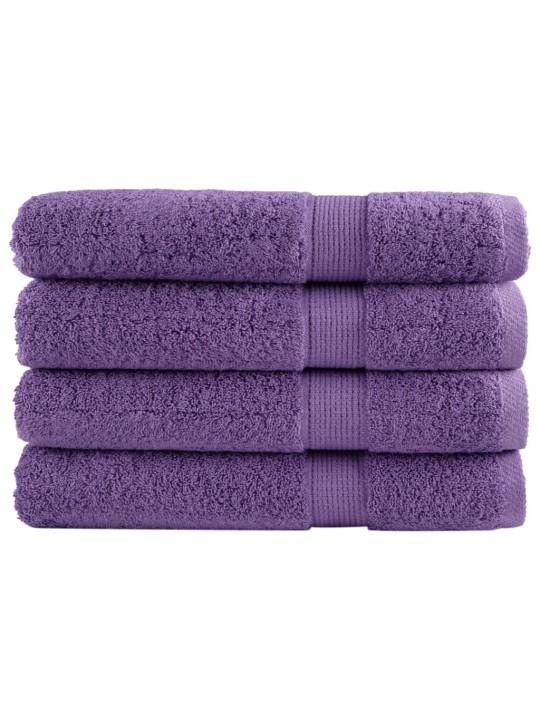 Premium ručníky solund 4 ks fialové 100 x 200 cm 600 g/m²