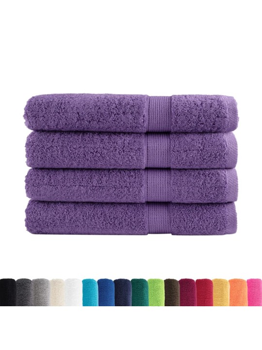 Premium ručníky solund 4 ks fialové 100 x 200 cm 600 g/m²