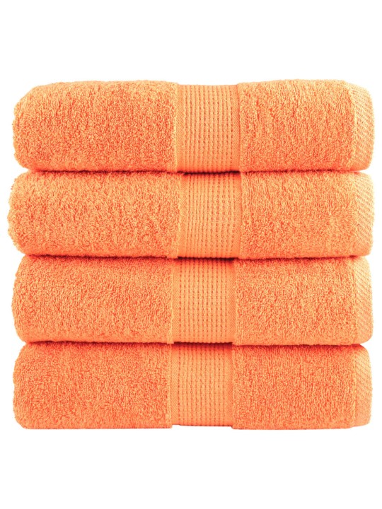 Premium ručníky na ruce solund 4 ks oranžové 30x30 cm 600 g/m²