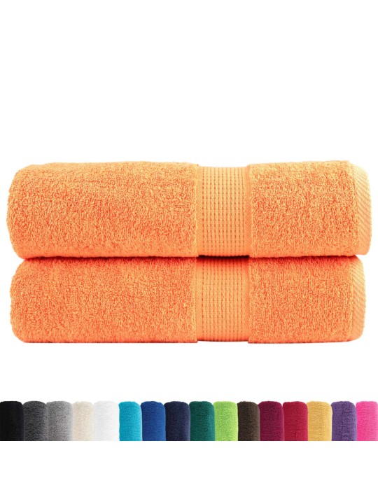 Premium ručníky solund 2 ks oranžové 50 x 100 cm 600 g/m²