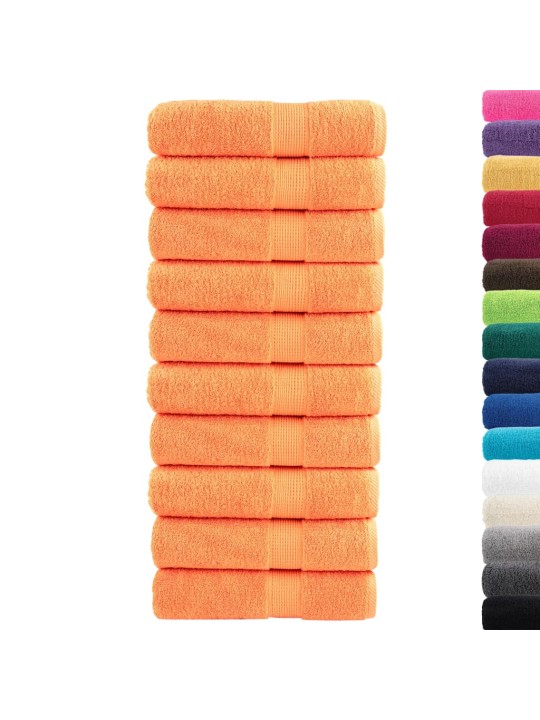 Premium ručníky solund 10 ks oranžové 50 x 100 cm 600 g/m²