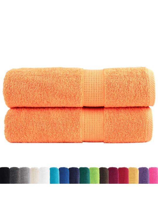 Premium ručníky solund 2 ks oranžové 70 x 140 cm 600 g/m²