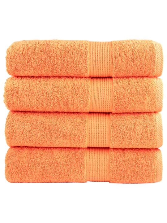 Premium ručníky solund 4 ks oranžové 70 x 140 cm 600 g/m²