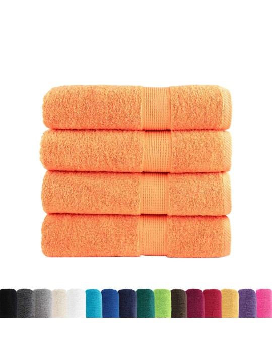Premium ručníky solund 4 ks oranžové 70 x 140 cm 600 g/m²