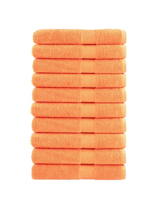Premium ručníky solund 10 ks oranžové 80 x 200 cm 600 g/m²