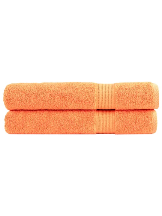 Premium ručníky solund 2 ks oranžové 100 x 200 cm 600 g/m²