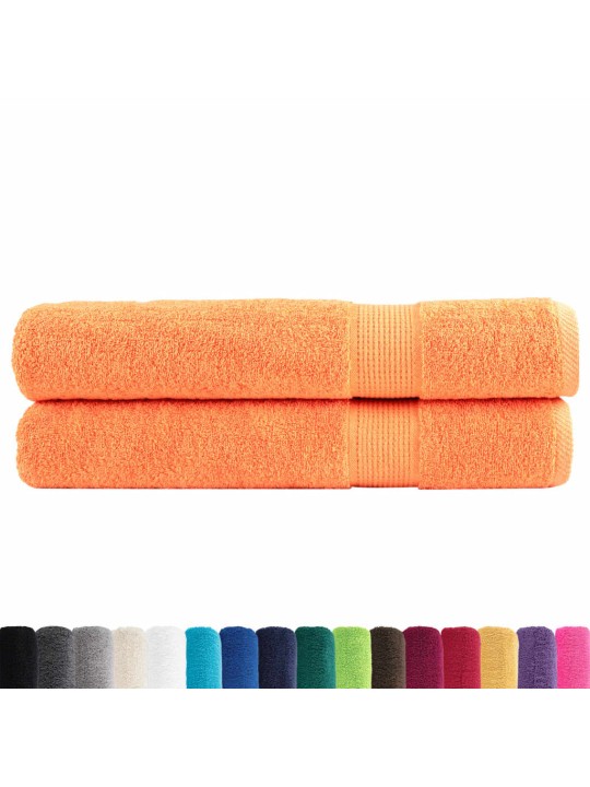 Premium ručníky solund 2 ks oranžové 100 x 200 cm 600 g/m²