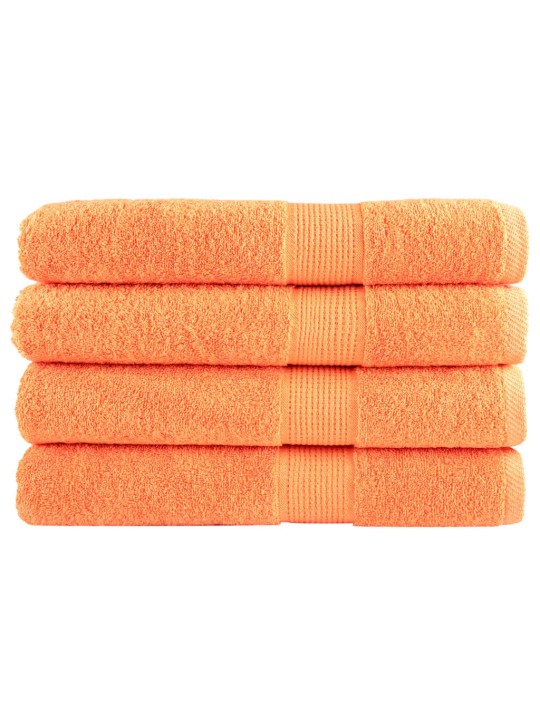 Premium ručníky solund 4 ks oranžové 100 x 200 cm 600 g/m²