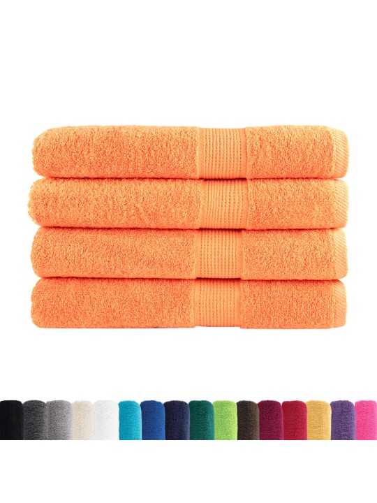 Premium ručníky solund 4 ks oranžové 100 x 200 cm 600 g/m²