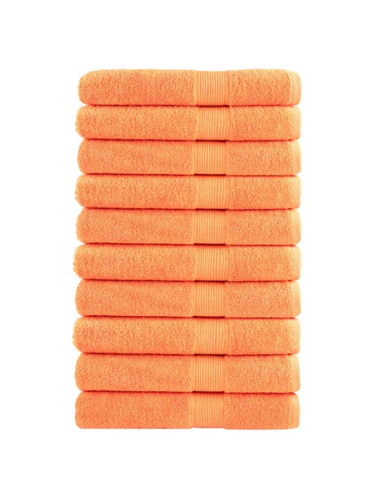 Premium ručníky solund 10 ks oranžové 100x200 cm 600 g/m²