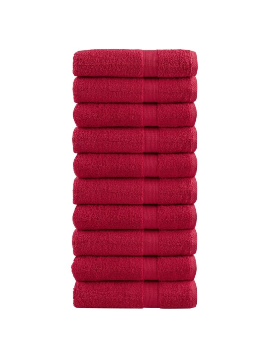 Premium ručníky solund 10 ks červené 70 x 140 cm 600 g/m²