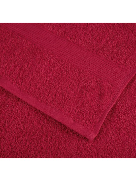 Premium ručníky solund 10 ks červené 70 x 140 cm 600 g/m²