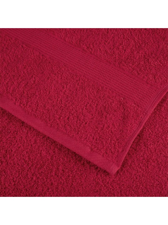 Premium ručníky solund 10 ks červené 80 x 200 cm 600 g/m²