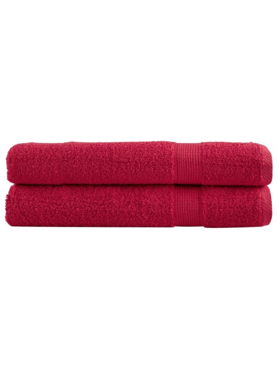 Premium ručníky solund 2 ks červené 100 x 200 cm 600 g/m²
