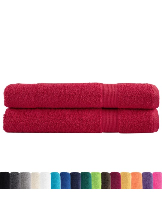 Premium ručníky solund 2 ks červené 100 x 200 cm 600 g/m²