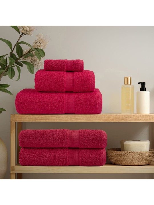 Premium ručníky solund 2 ks červené 100 x 200 cm 600 g/m²