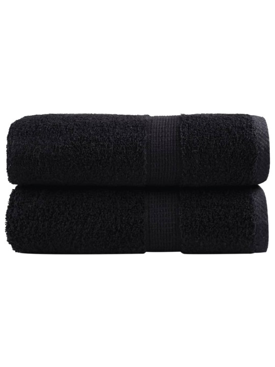 Premium ručníky na ruce solund 2 ks černé 30x30cm 600 g/m²