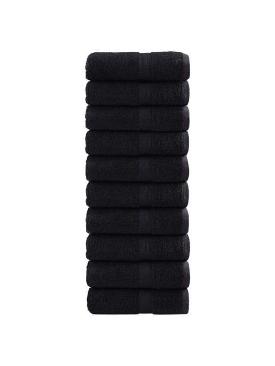 Premium ručníky na ruce solund 10ks černé 30x30cm 600 g/m²