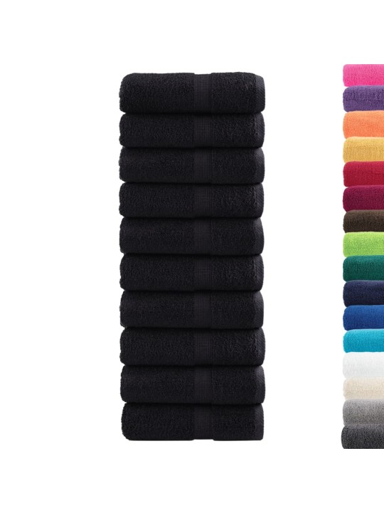 Premium ručníky na ruce solund 10ks černé 30x30cm 600 g/m²